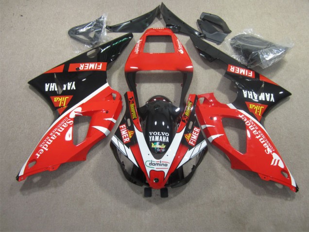 2009-2011 Red Black White Santander Yamaha YZF R1 Motorcycle Fairing Kit 2009-2011 Red Black White Santander Yamaha YZF R1 Motorcycle Fairing Kit