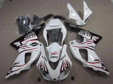 2009-2011 White Black Red Shark Yamaha YZF R1 Bike Fairing Kit