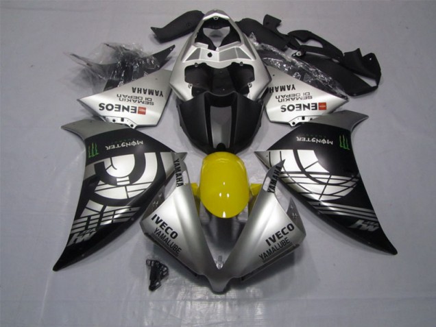 Abs 2012-2014 Black Silver Iveco Yamalube Monster Yamaha YZF R1 Motor Bike Fairings