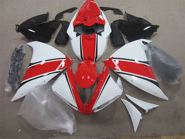 Abs 2012-2014 Red White Yamaha YZF R1 Bike Fairing Kit