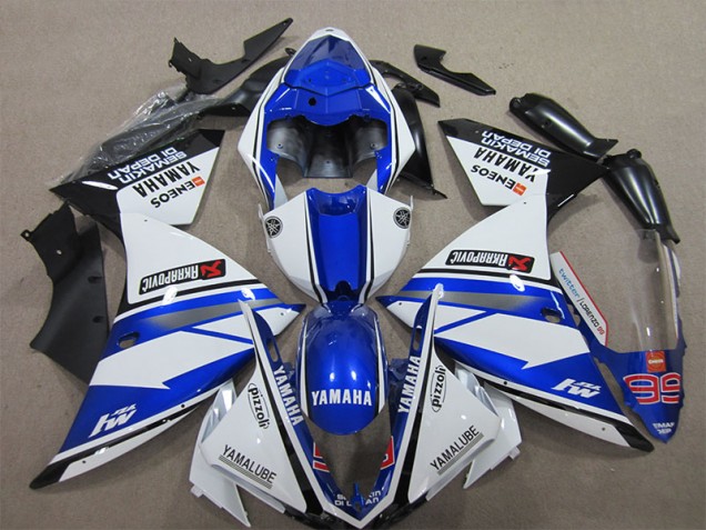 Abs 2012-2014 Blue White Pizzoli Yamaha YZF R1 Motorcycle Fairings