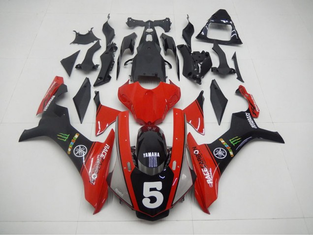 2015-2019 Black Red 5 Yamaha YZF R1 Motorcycle Fairing Kit 2015-2019 Black Red 5 Yamaha YZF R1 Motorcycle Fairing Kit
