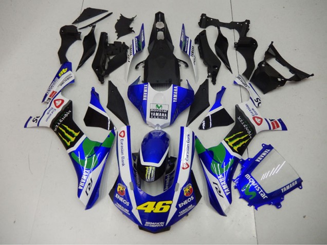 2015-2019 Blue Blue White ENEOS Movistar 46 Yamaha YZF R1 Motor Bike Fairings 2015-2019 Blue Blue White ENEOS Movistar 46 Yamaha YZF R1 Motor Bike Fairings