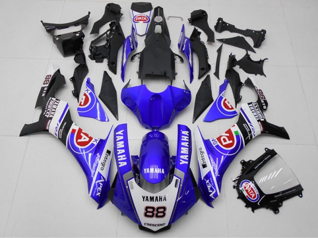 Abs 2015-2019 Blue PATA 88 Yamaha YZF R1 Bike Fairing Kit