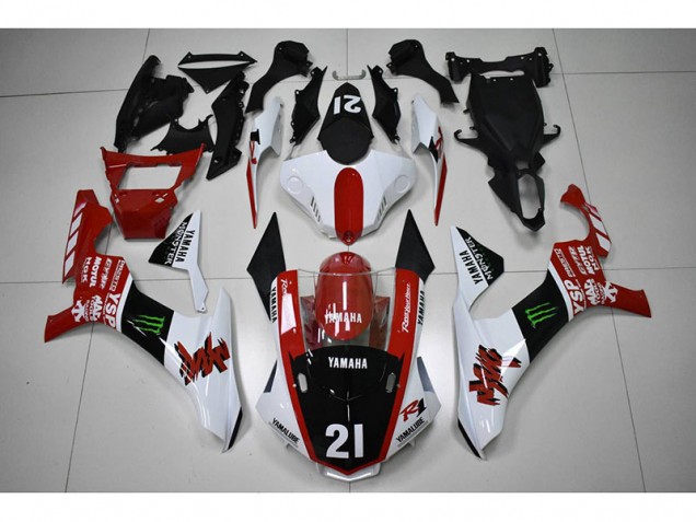 Abs 2015-2019 Red Black 21 Yamaha YZF R1 Motorcycle Fairings Kit