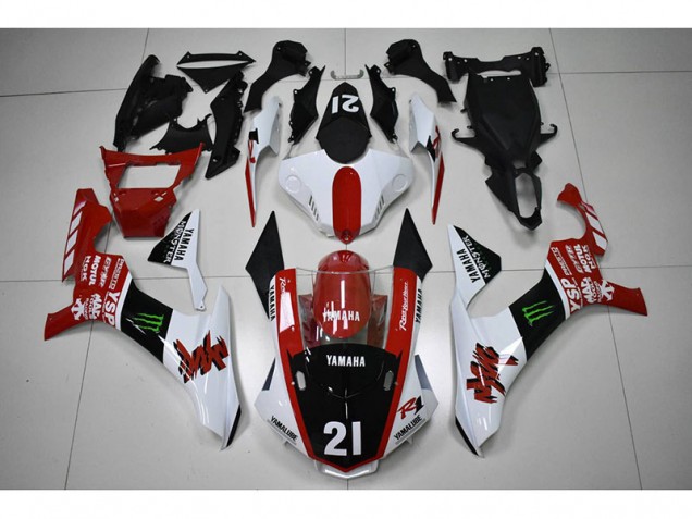 2015-2019 Red Black 21 Yamaha YZF R1 Motorcycle Fairings Kit 2015-2019 Red Black 21 Yamaha YZF R1 Motorcycle Fairings Kit