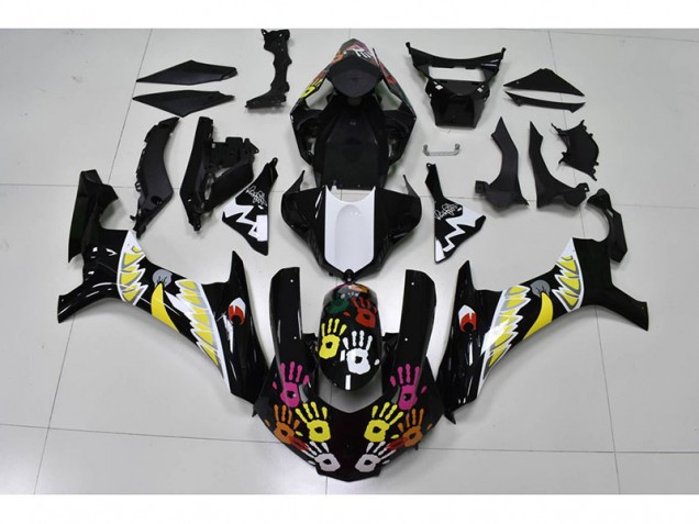 Abs 2015-2019 Black White Yamaha YZF R1 Motorcylce Fairings