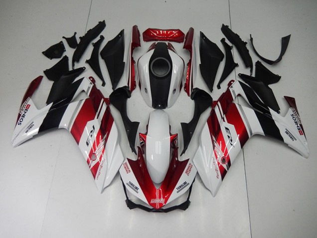 2015-2022 Black Red White Yamaha YZF R3 Motorcycle Fairings