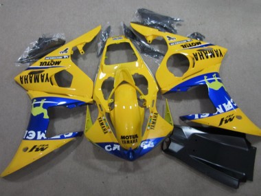 2003-2005 Yellow Motul Yamaha YZF R6 Motorcycle Fairing Kits
