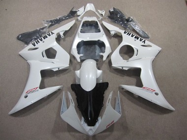 2003-2005 White Yamaha YZF R6 Bike Fairing
