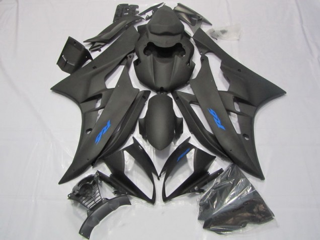 2006-2007 Black Blue Decal Yamaha YZF R6 Motorcycle Fairings Kit 2006-2007 Black Blue Decal Yamaha YZF R6 Motorcycle Fairings Kit
