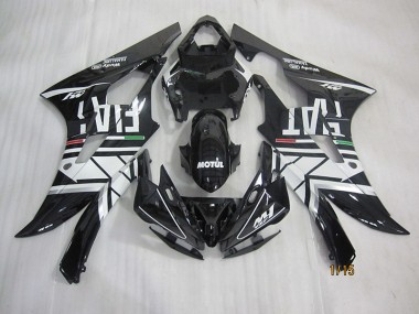 2006-2007 Black White Motul Fiat Yamaha YZF R6 Motorcycle Fairings