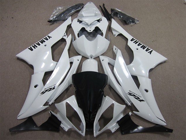 Abs 2008-2016 White Black Decal Yamaha YZF R6 Motorcycle Fairing Kits