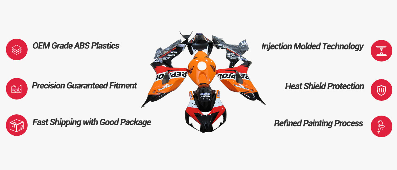 ABS OEM Fitting Motorcycle Fairings Sale